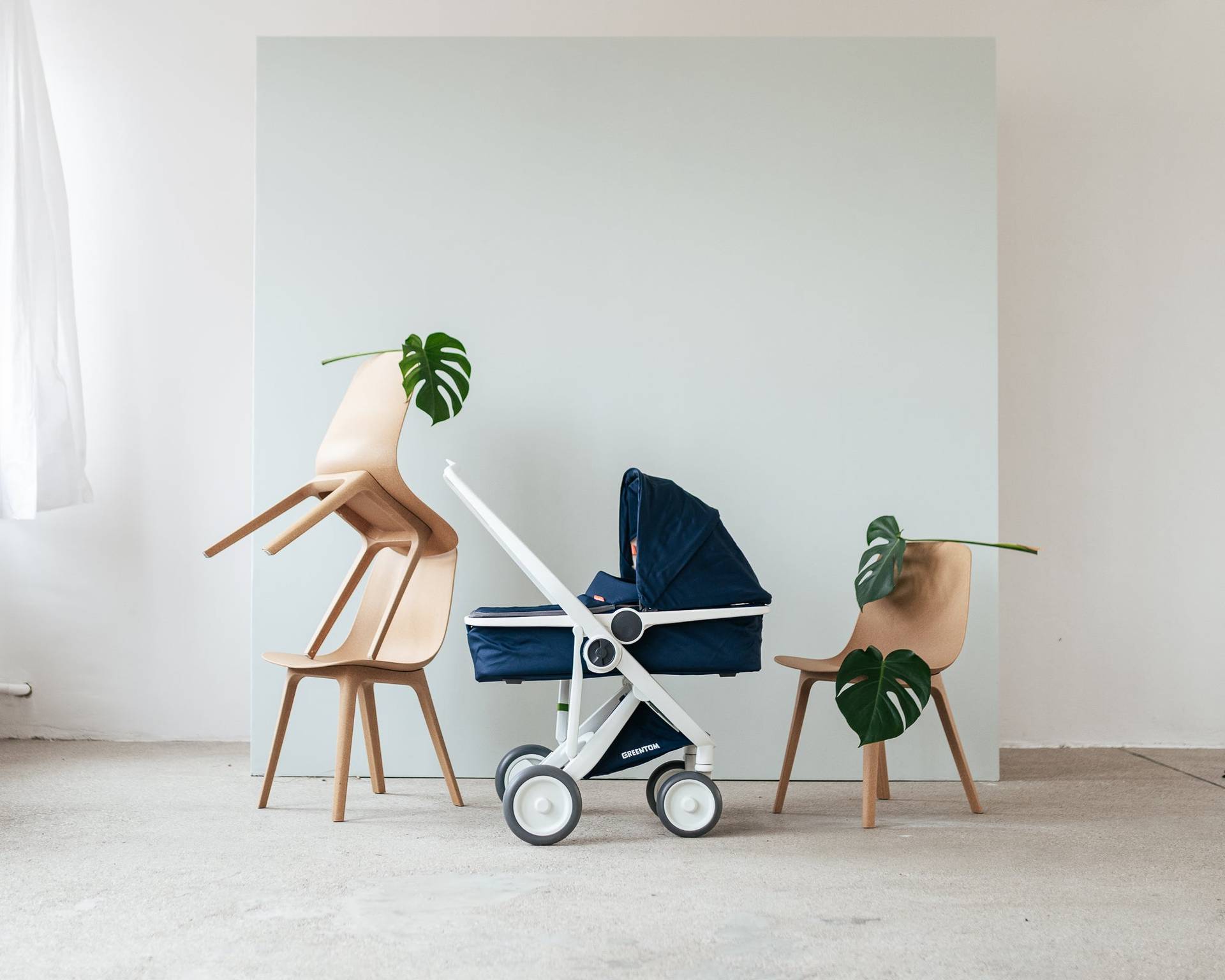 Carrycot / weiß / blau