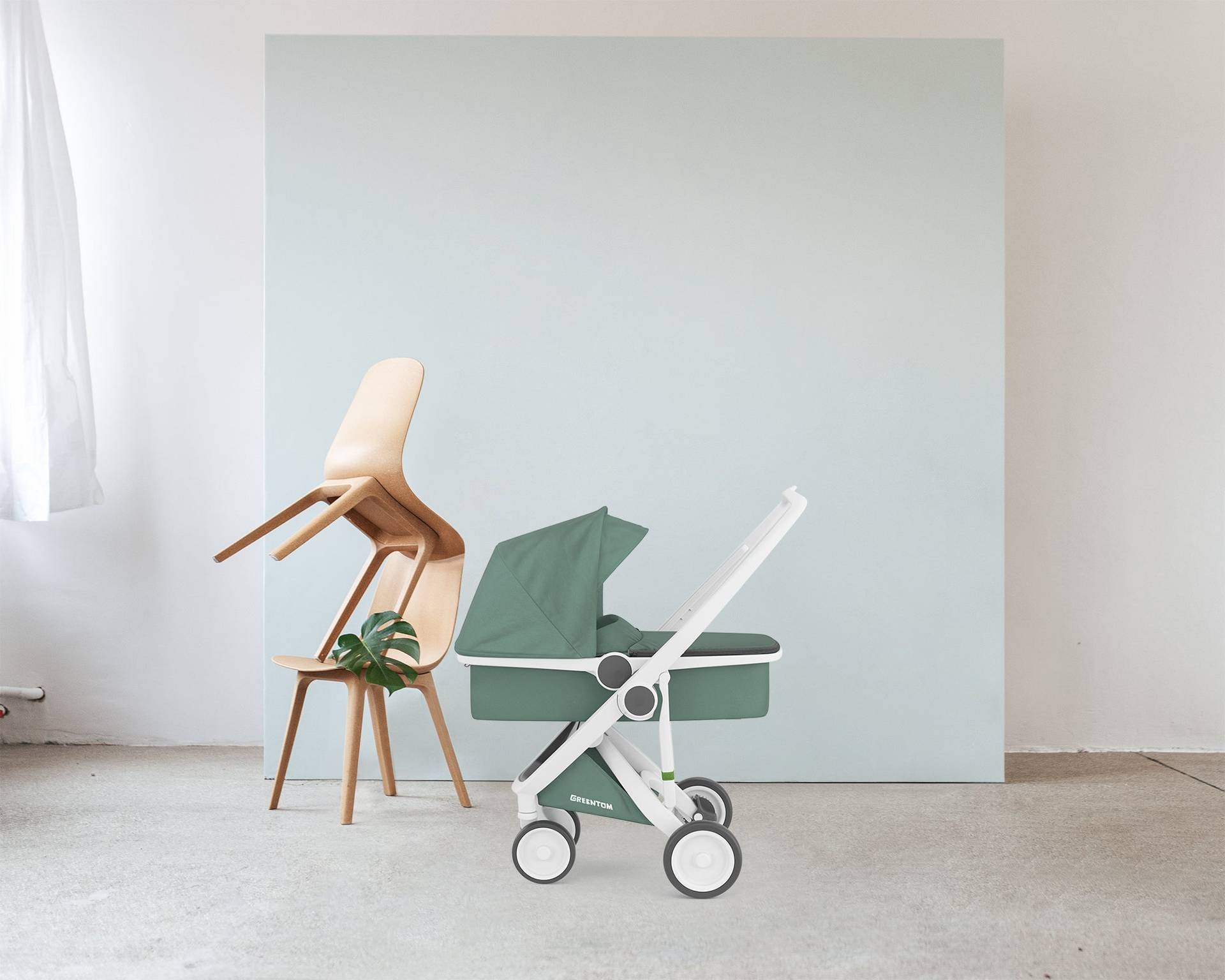 Carrycot / weiß / sage